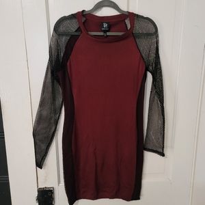 Mesh sleeves dress